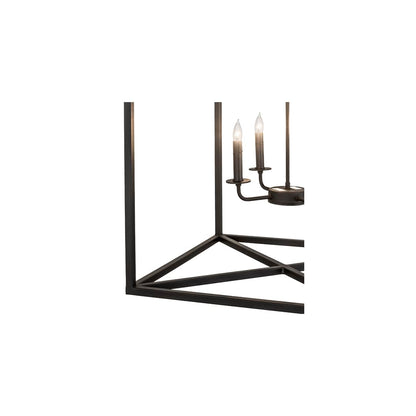 8 Light 34" Wide Taper Candle Pendant