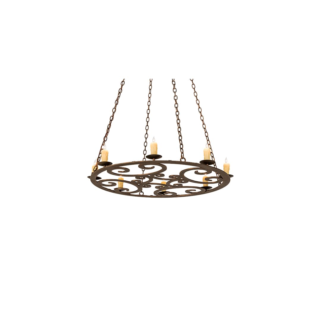 8 Light 42" Wide Taper Candle Pendant