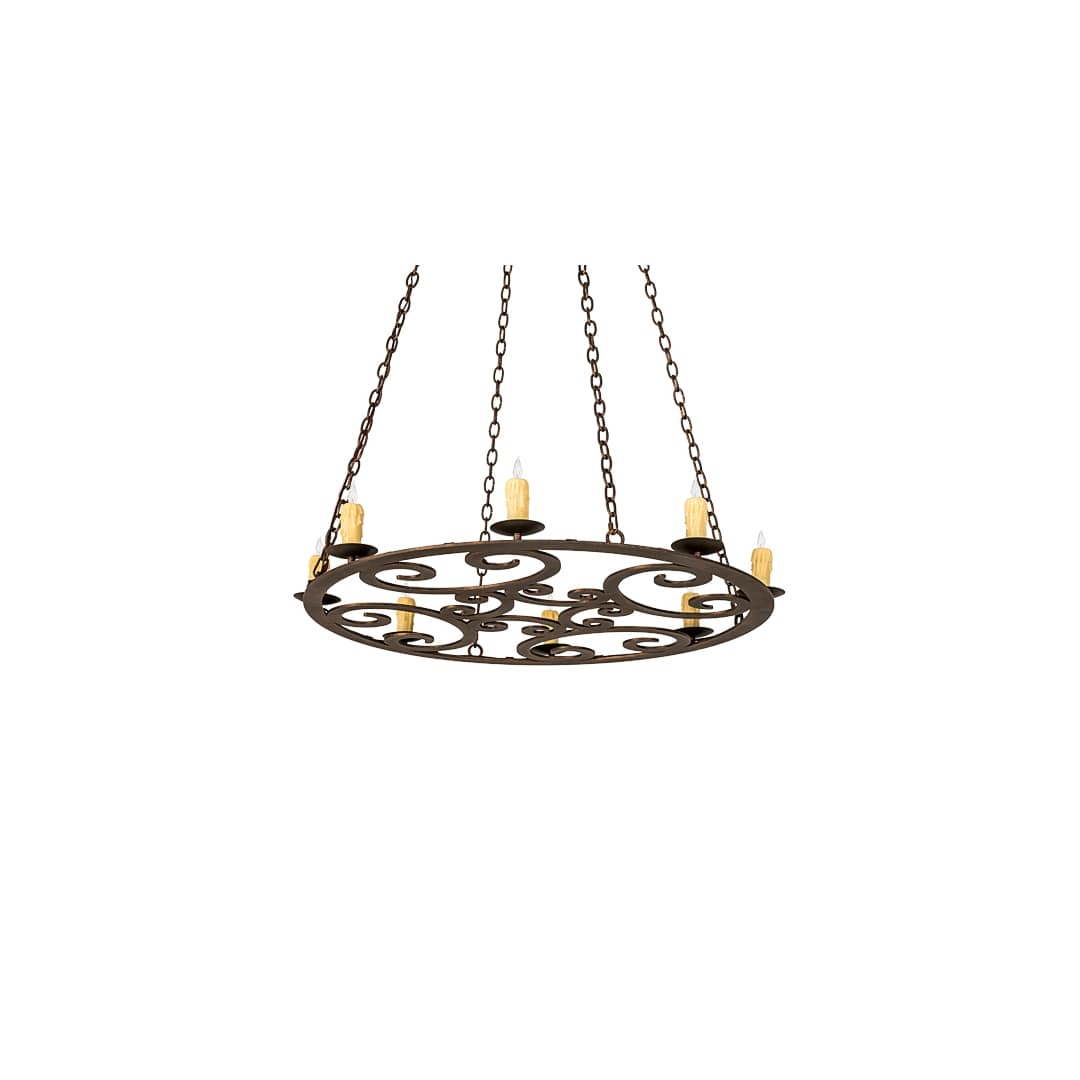 8 Light 42" Wide Taper Candle Pendant