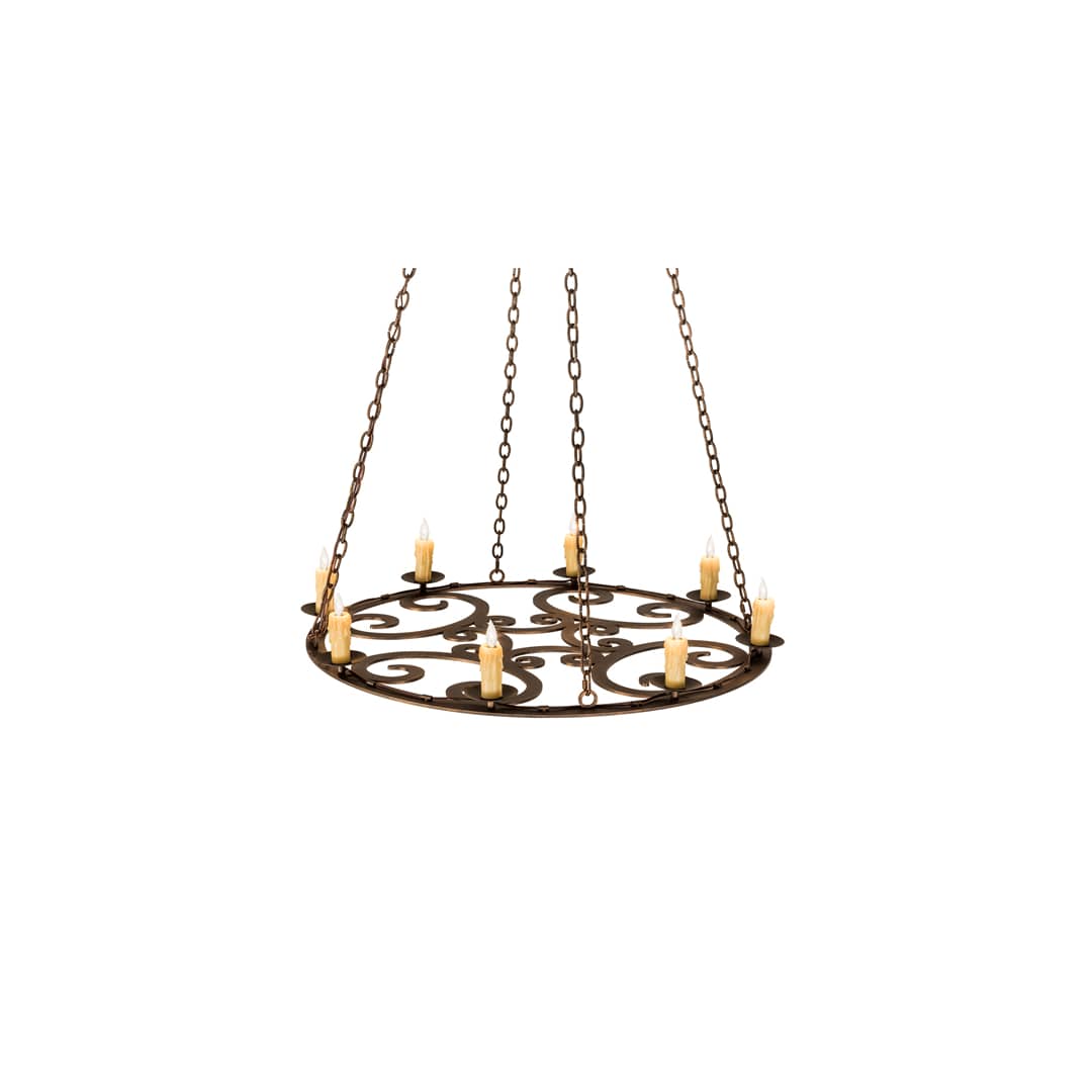 8 Light 42" Wide Taper Candle Pendant