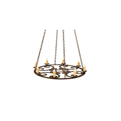 8 Light 42" Wide Taper Candle Pendant