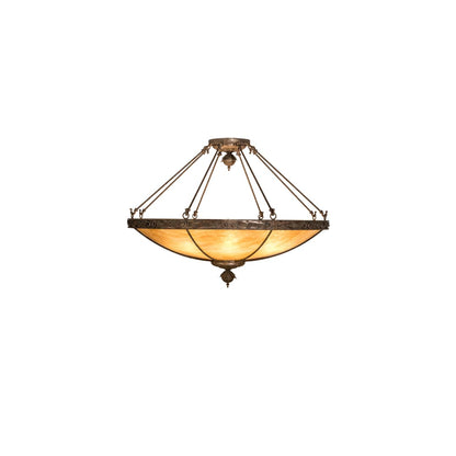 Arabesque 8 Light 48" Wide Semi-Flush Bowl Ceiling Fixture - Baroque Finish