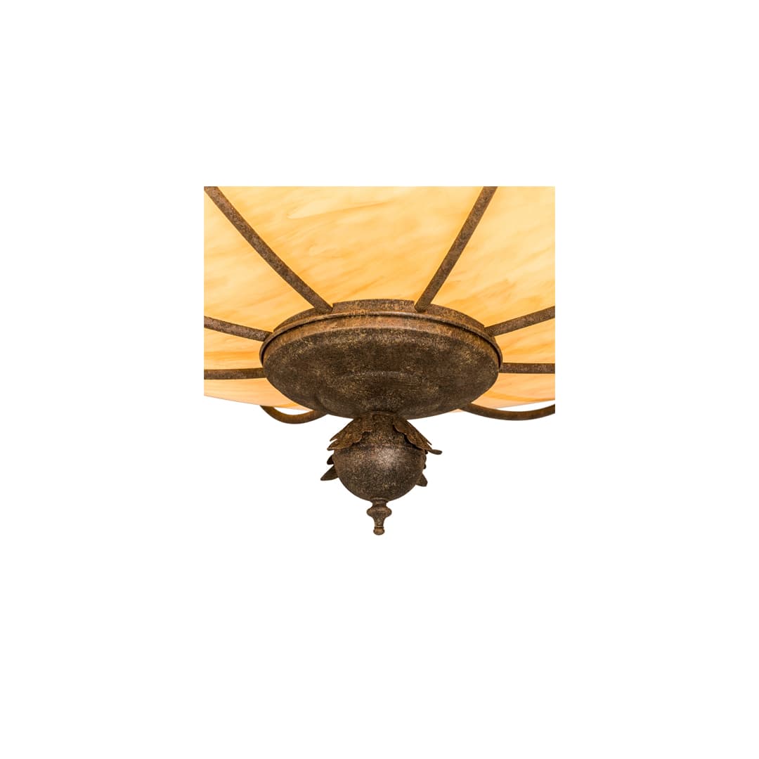 Arabesque 8 Light 48" Wide Semi-Flush Bowl Ceiling Fixture - Baroque Finish