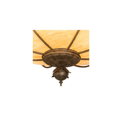 Arabesque 8 Light 48" Wide Semi-Flush Bowl Ceiling Fixture - Baroque Finish