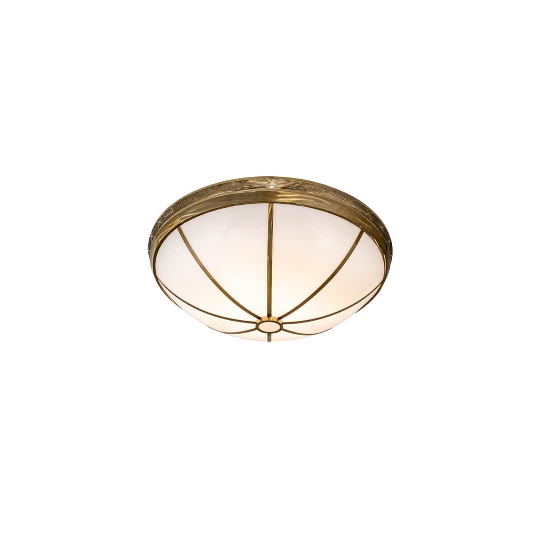 Kahe 12 Light 60" Wide Flush Mount Bowl Ceiling Fixture - Brass Tint Finish