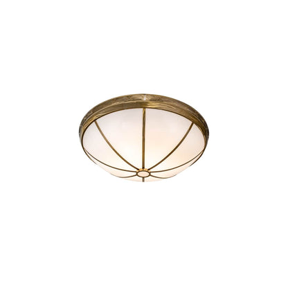 Kahe 12 Light 60" Wide Flush Mount Bowl Ceiling Fixture - Brass Tint Finish