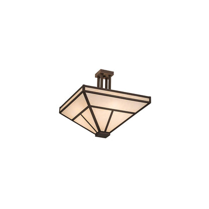T Mission 8 Light 34" Wide Semi-Flush Ceiling Fixture - Mahogany Bronze Finish