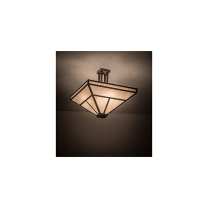 T Mission 8 Light 34" Wide Semi-Flush Ceiling Fixture - Mahogany Bronze Finish