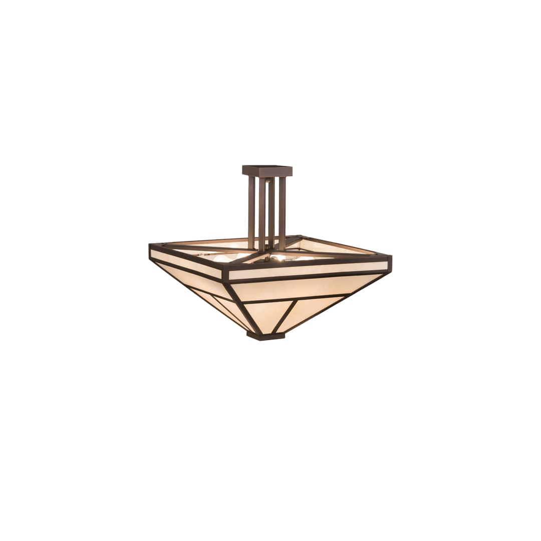 T Mission 8 Light 34" Wide Semi-Flush Ceiling Fixture - Mahogany Bronze Finish