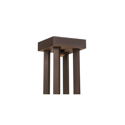 T Mission 8 Light 34" Wide Semi-Flush Ceiling Fixture - Mahogany Bronze Finish