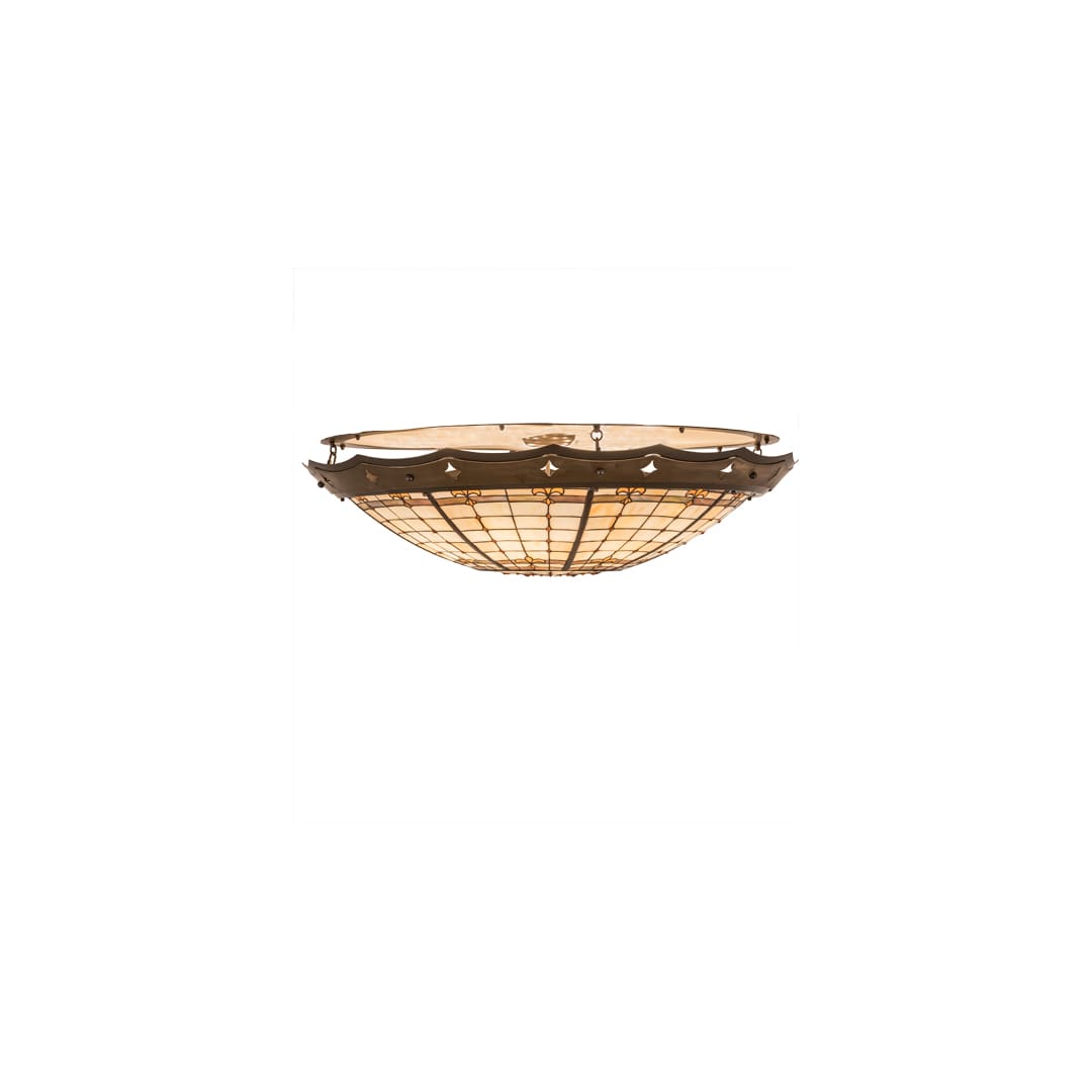 Fleur-de-Lite 8 Light 42" Wide Semi-Flush Bowl Ceiling Fixture
