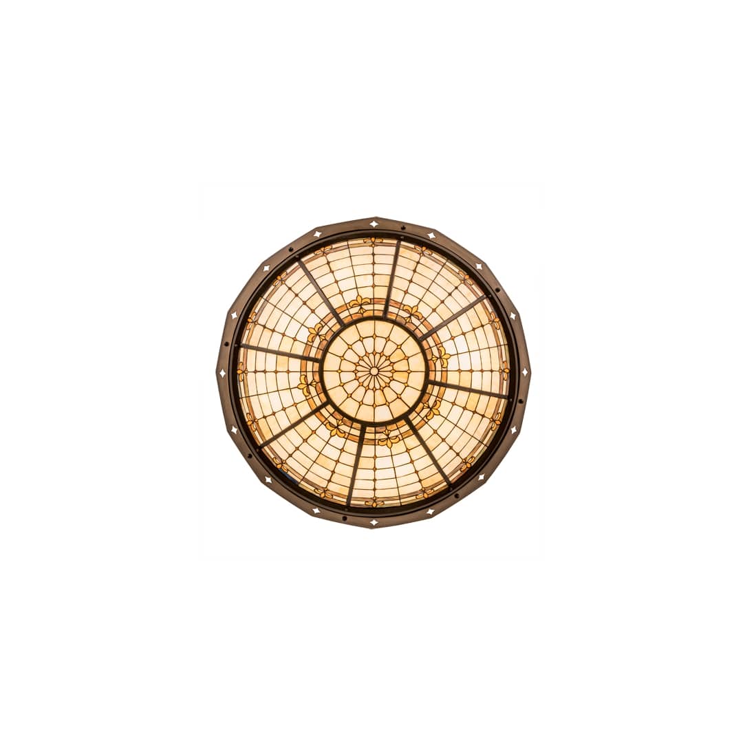 Fleur-de-Lite 8 Light 42" Wide Semi-Flush Bowl Ceiling Fixture