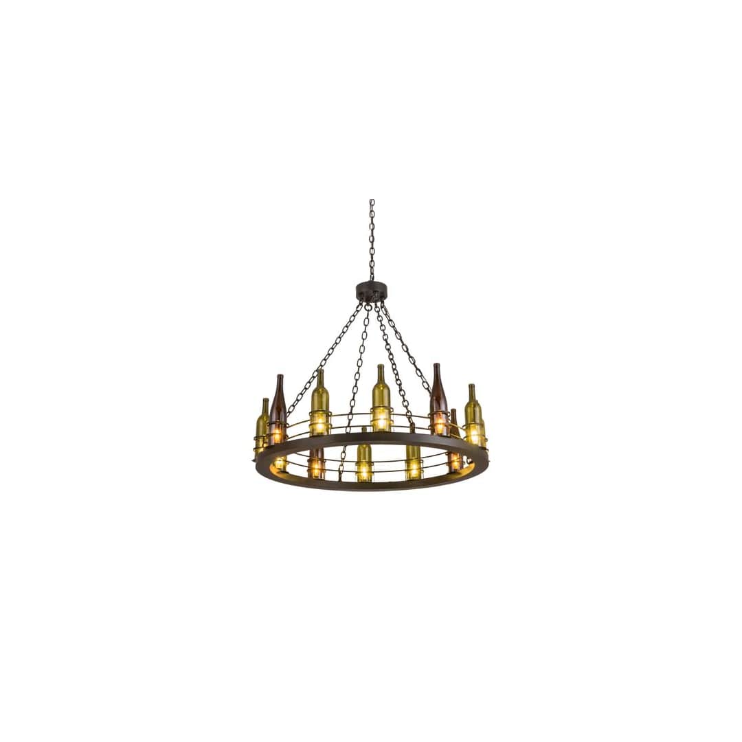 Tuscan Vineyard 12 Light 42" Wide Ring Chandelier