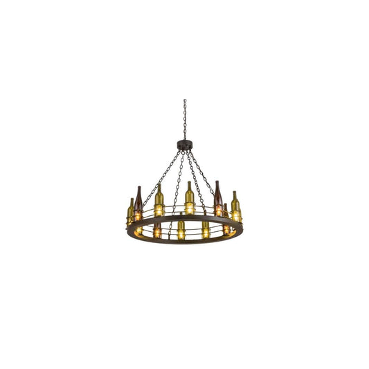 Tuscan Vineyard 12 Light 42" Wide Ring Chandelier