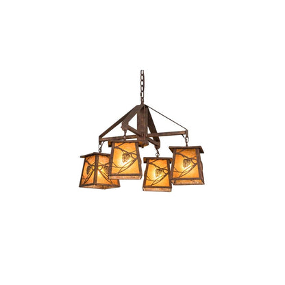 Whispering Pines 4 Light 28" Wide Chandelier