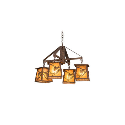 Whispering Pines 4 Light 28" Wide Chandelier