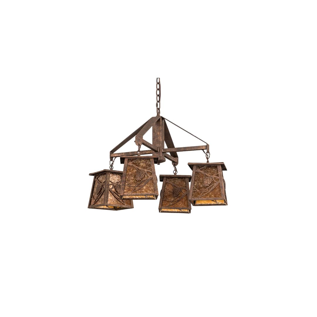 Whispering Pines 4 Light 28" Wide Chandelier