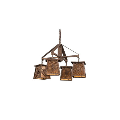 Whispering Pines 4 Light 28" Wide Chandelier