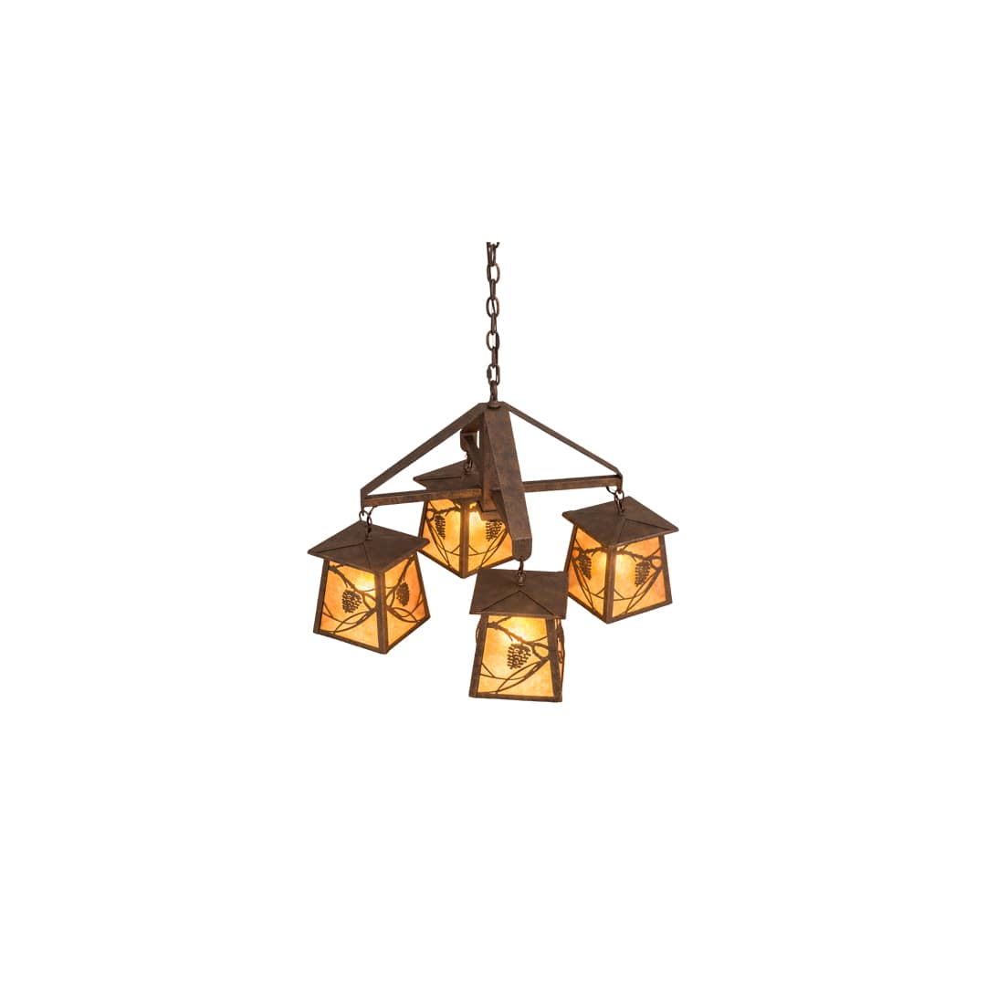 Whispering Pines 4 Light 28" Wide Chandelier