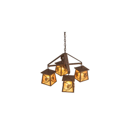 Whispering Pines 4 Light 28" Wide Chandelier