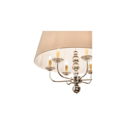 6 Light 38" Wide Taper Candle Pendant