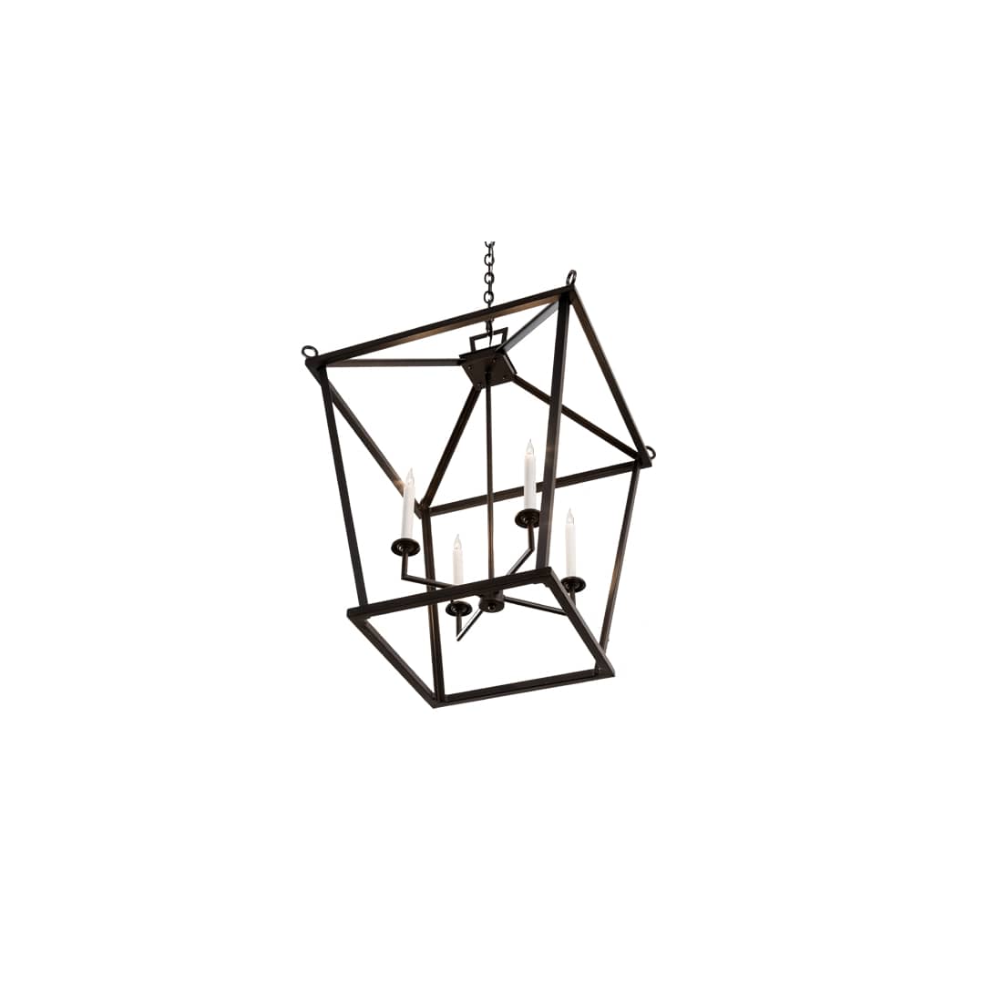 4 Light 34" Wide Taper Candle Pendant