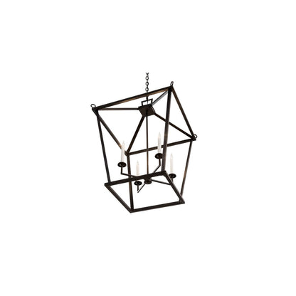 4 Light 34" Wide Taper Candle Pendant