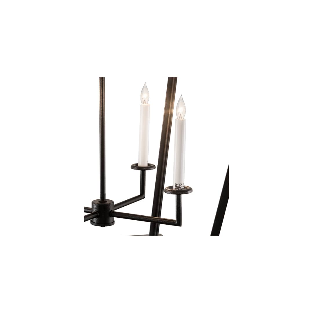 4 Light 34" Wide Taper Candle Pendant