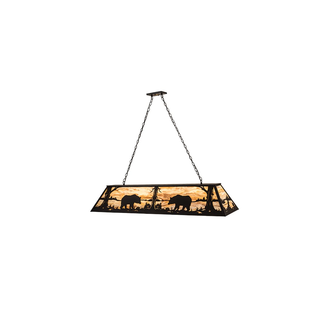9 Light 60" Wide Billiard Linear Pendant