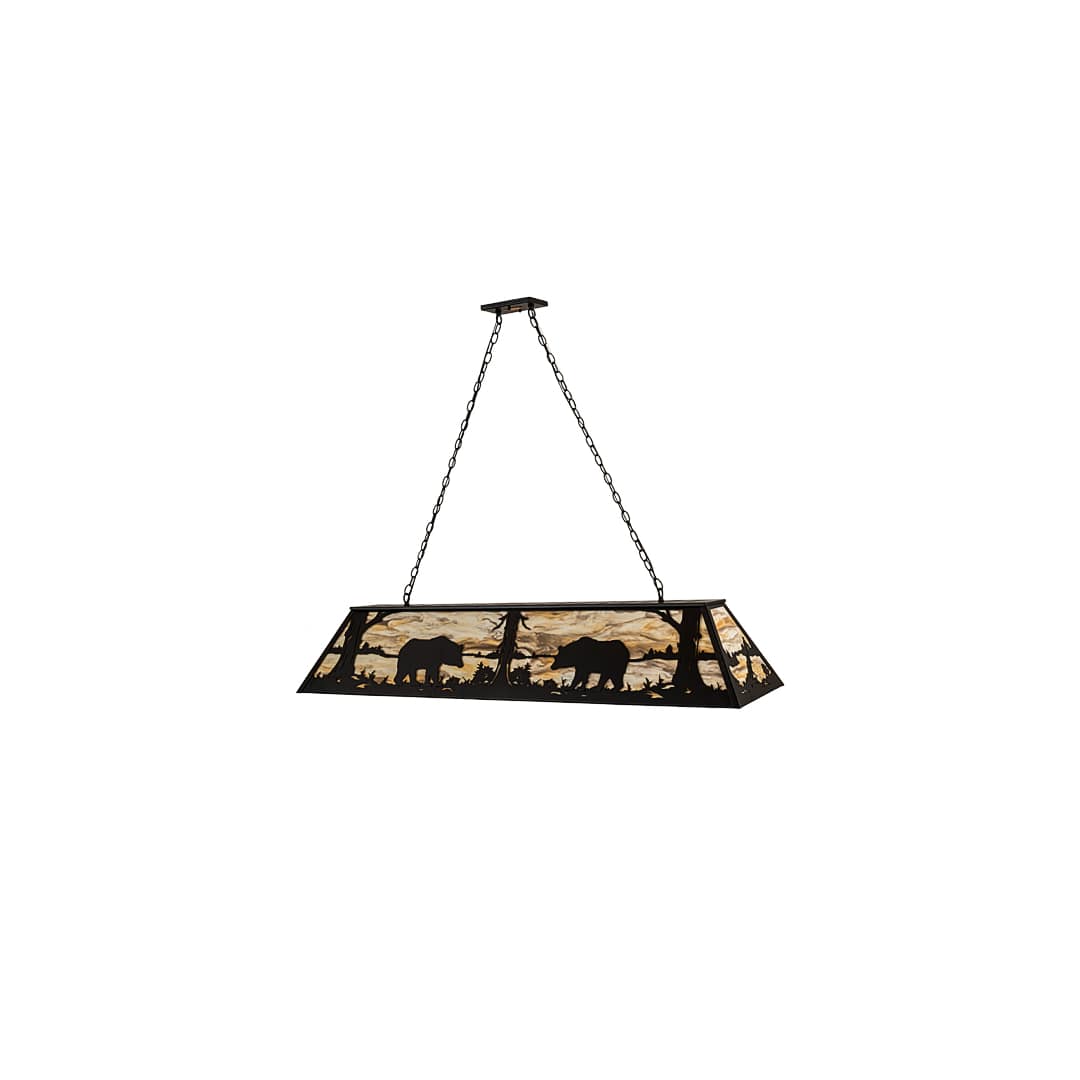 9 Light 60" Wide Billiard Linear Pendant