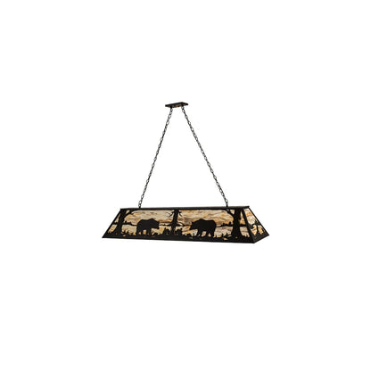 9 Light 60" Wide Billiard Linear Pendant