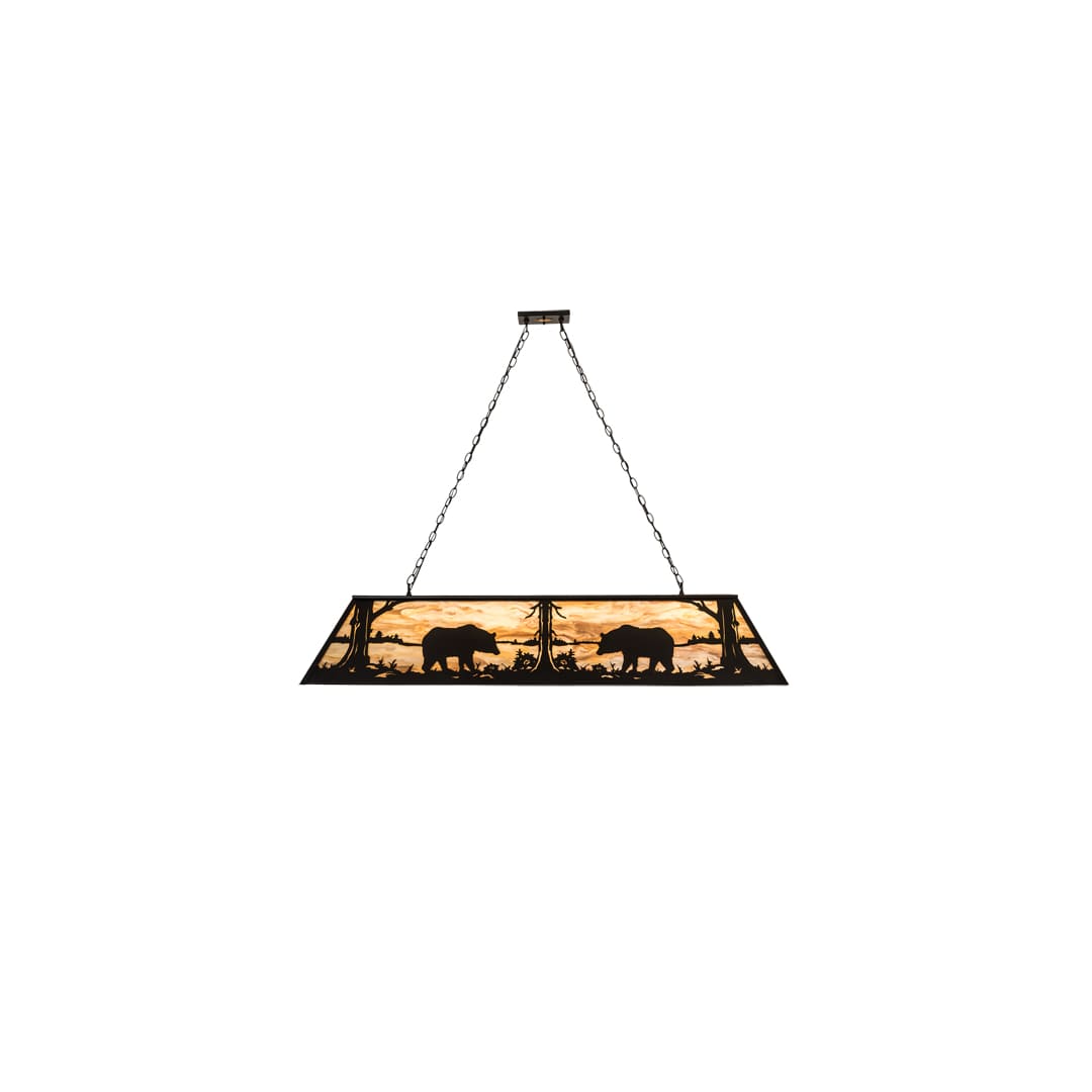 9 Light 60" Wide Billiard Linear Pendant