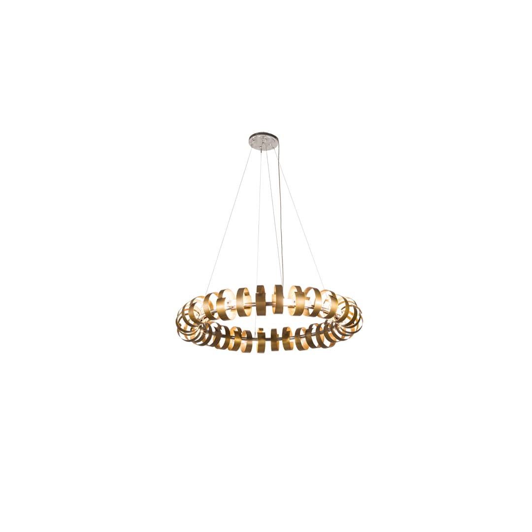 16 Light 63" Wide Abstract Pendant