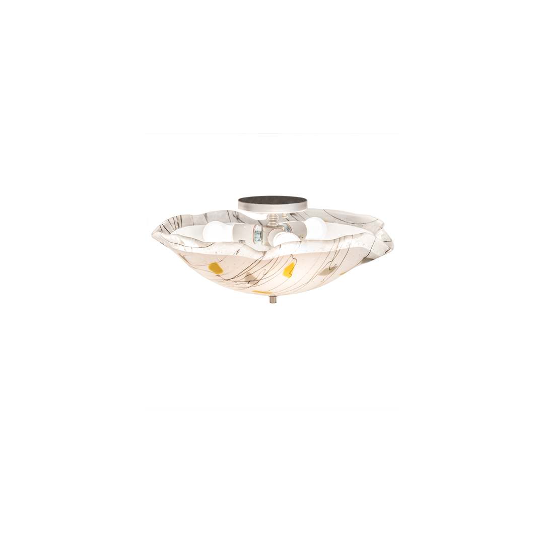 Metro Fusion 3 Light 18" Wide Semi-Flush Bowl Ceiling Fixture