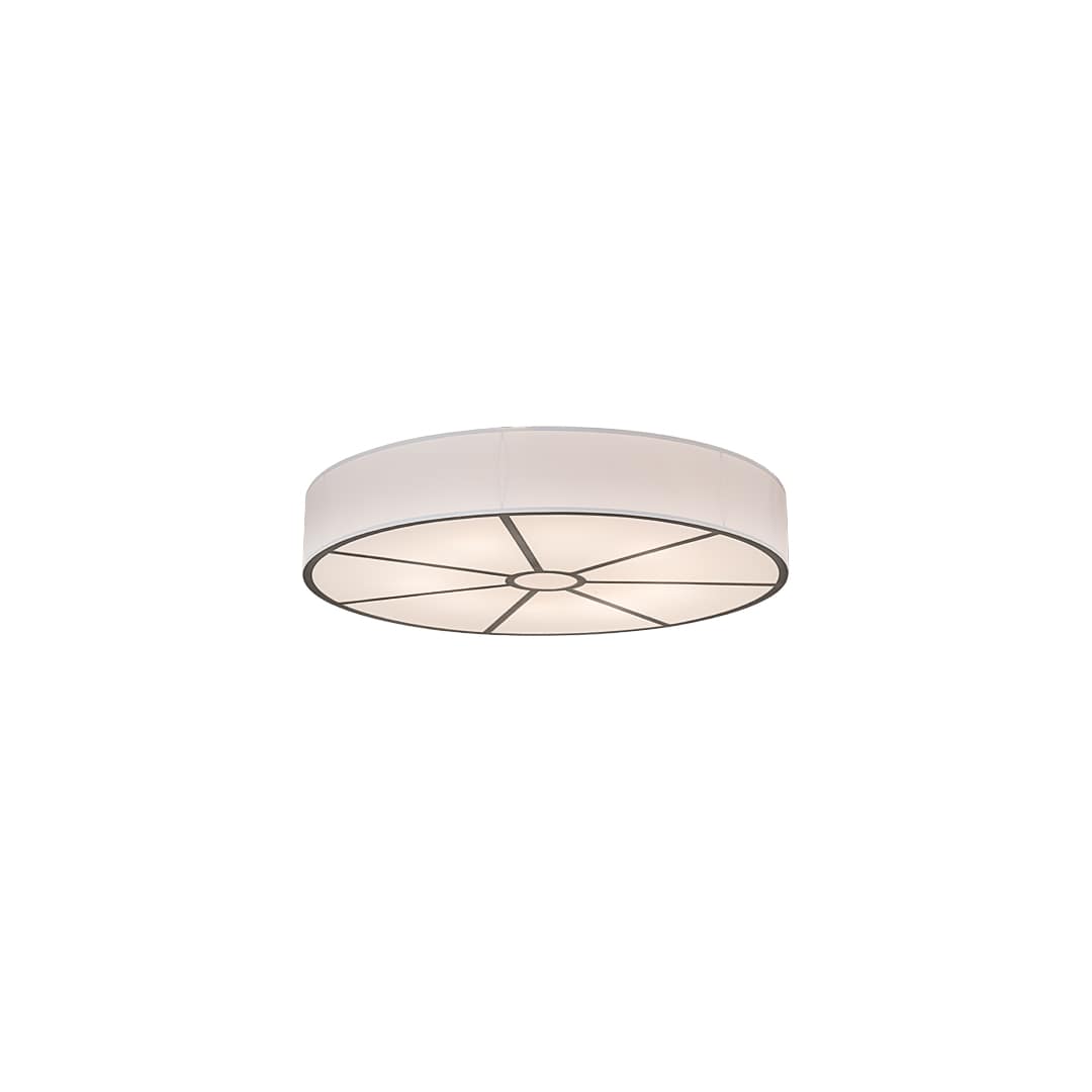 Cilindro 10 Light 60" Wide Semi-Flush Drum Ceiling Fixture - Nickel Finish - GU24 Bulb Base