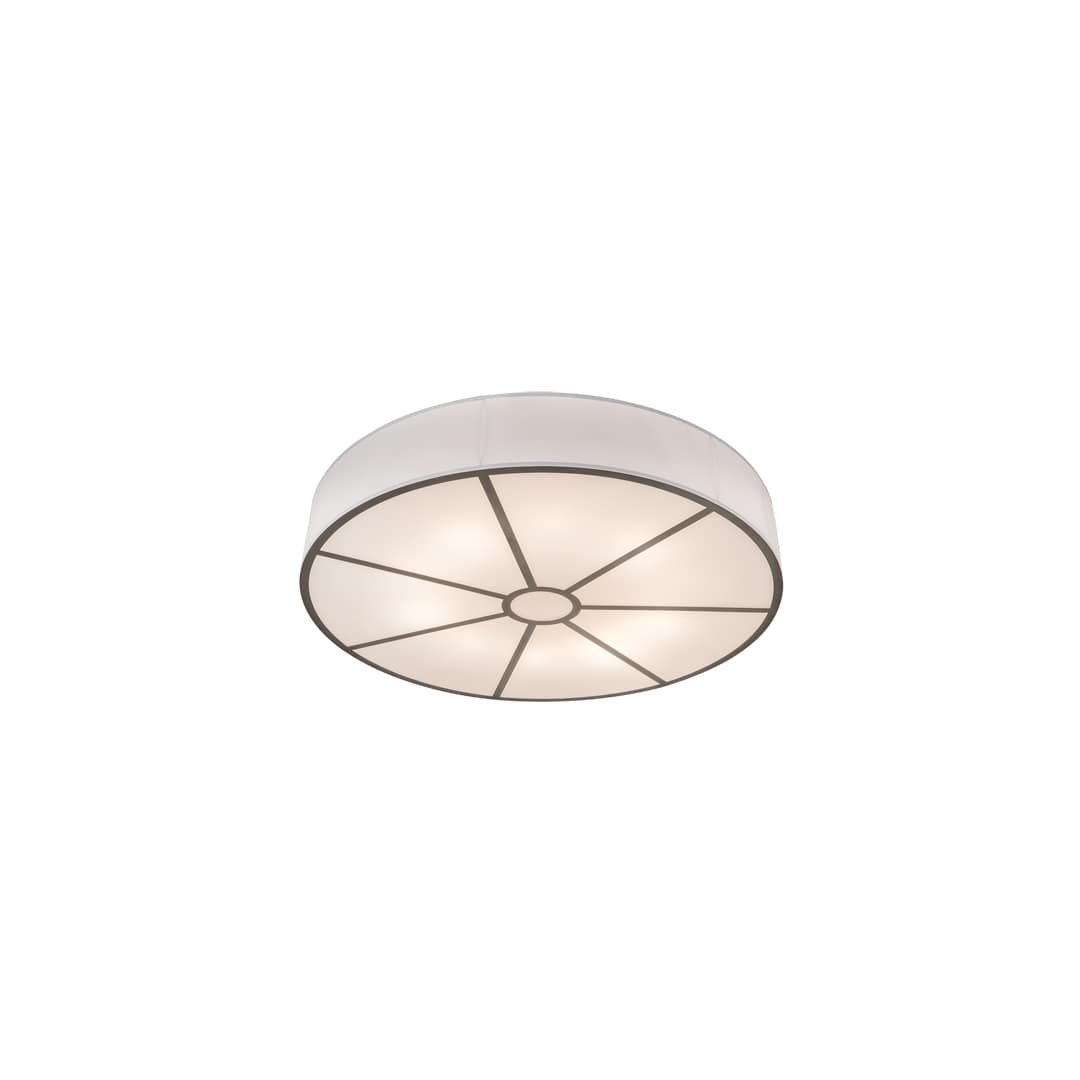 Cilindro 10 Light 60" Wide Semi-Flush Drum Ceiling Fixture - Nickel Finish - GU24 Bulb Base