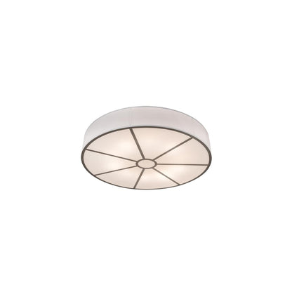 Cilindro 10 Light 60" Wide Semi-Flush Drum Ceiling Fixture - Nickel Finish - GU24 Bulb Base
