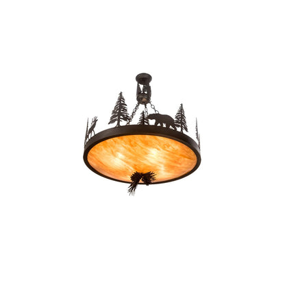 4 Light 30" Wide Abstract Pendant