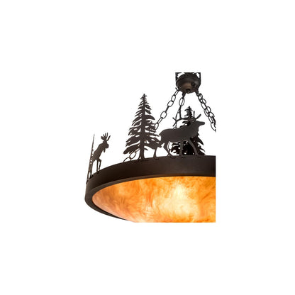 4 Light 30" Wide Abstract Pendant