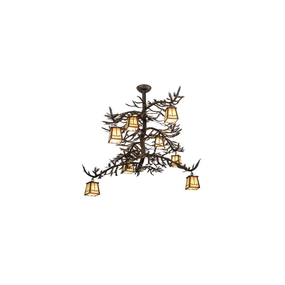 Long Pine Branch 8 Light 35" Wide Chandelier