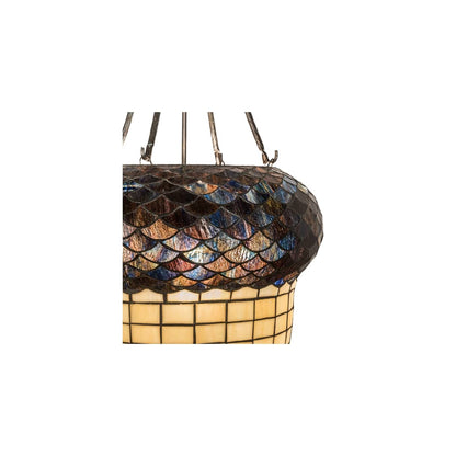 3 Light 22" Wide Abstract Pendant