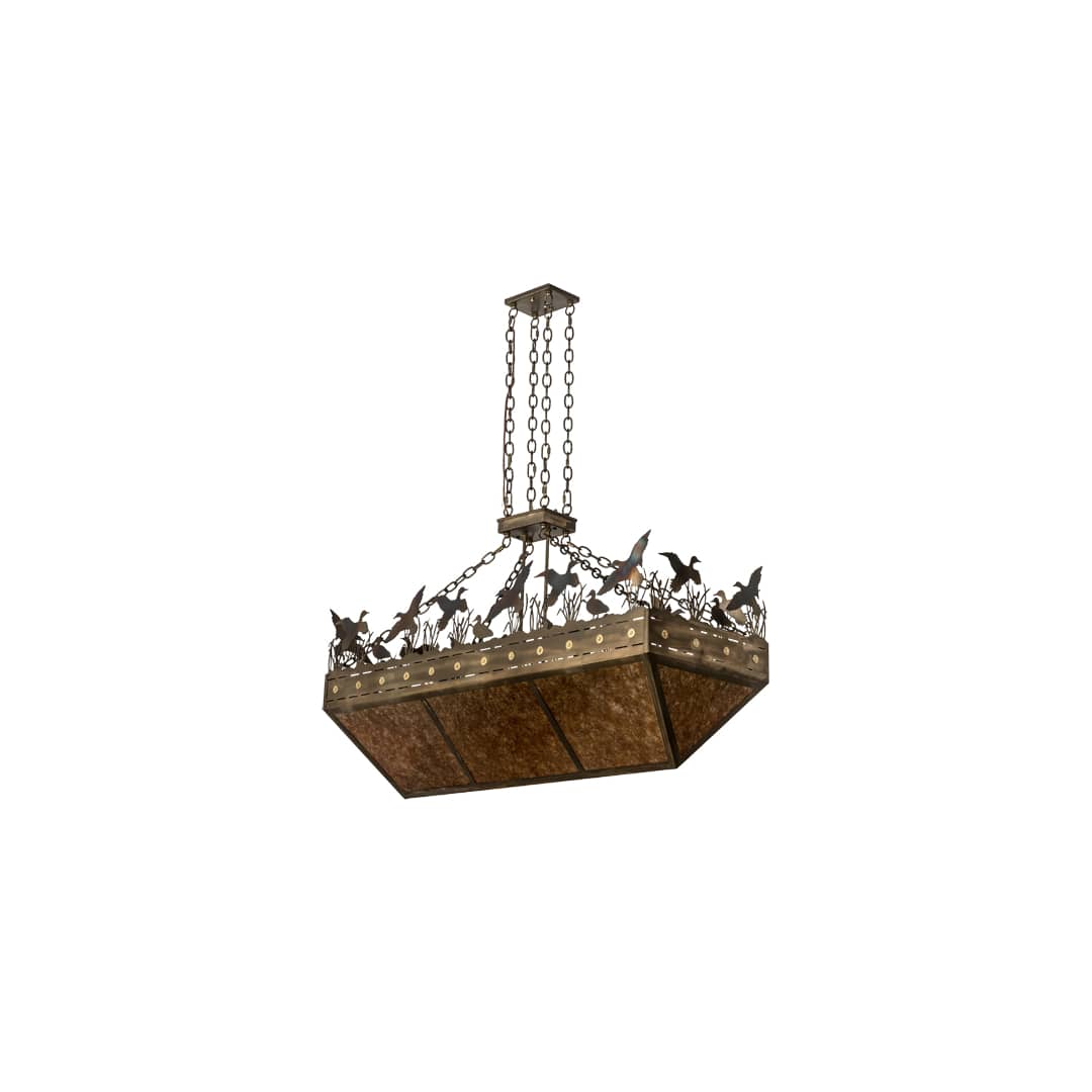 8 Light 18" Wide Abstract Linear Pendant