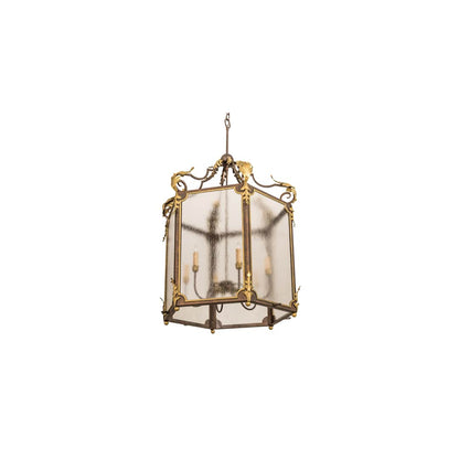 6 Light 34" Wide Taper Candle Pendant