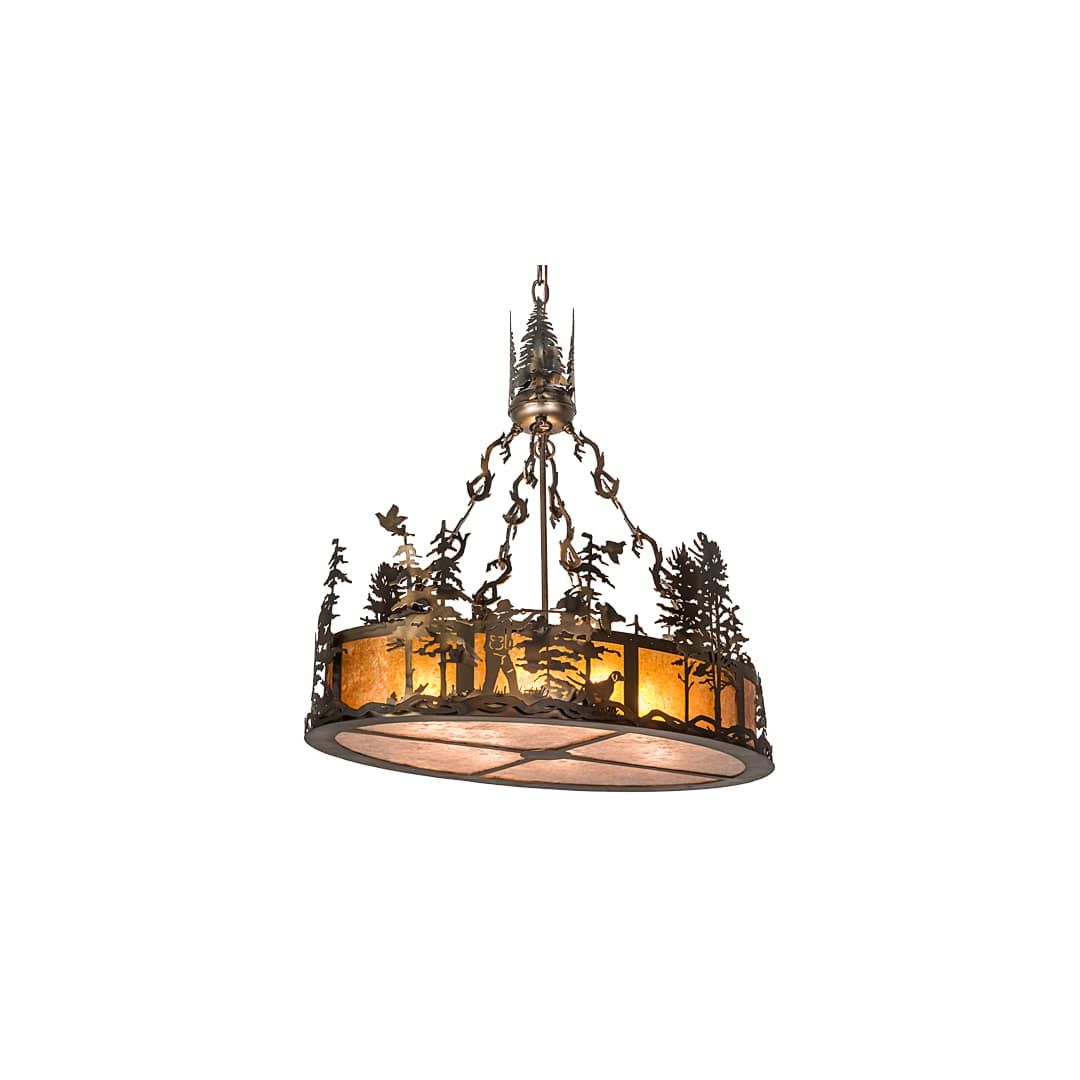 8 Light 30" Wide Abstract Linear Pendant