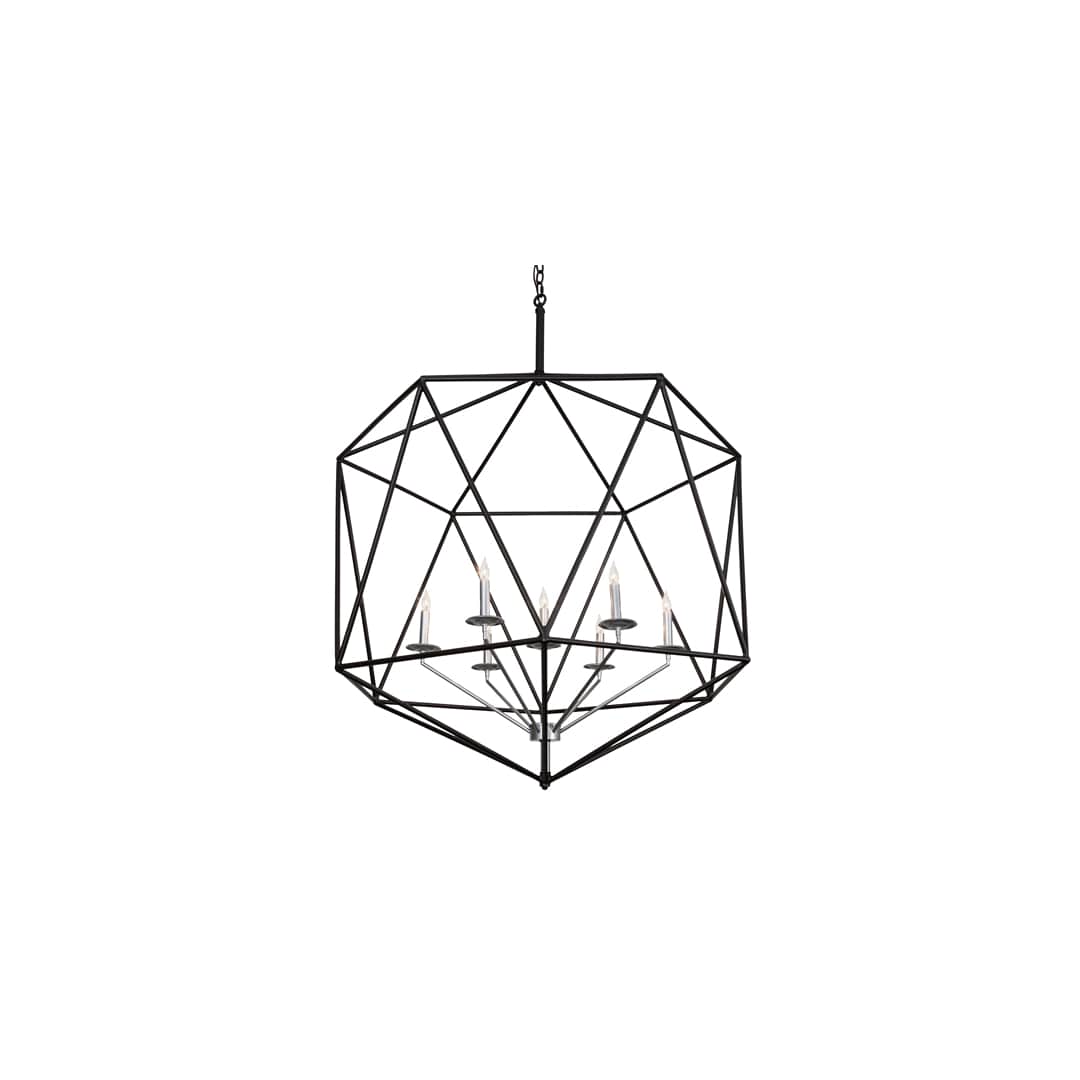 7 Light 42" Wide Taper Candle Pendant