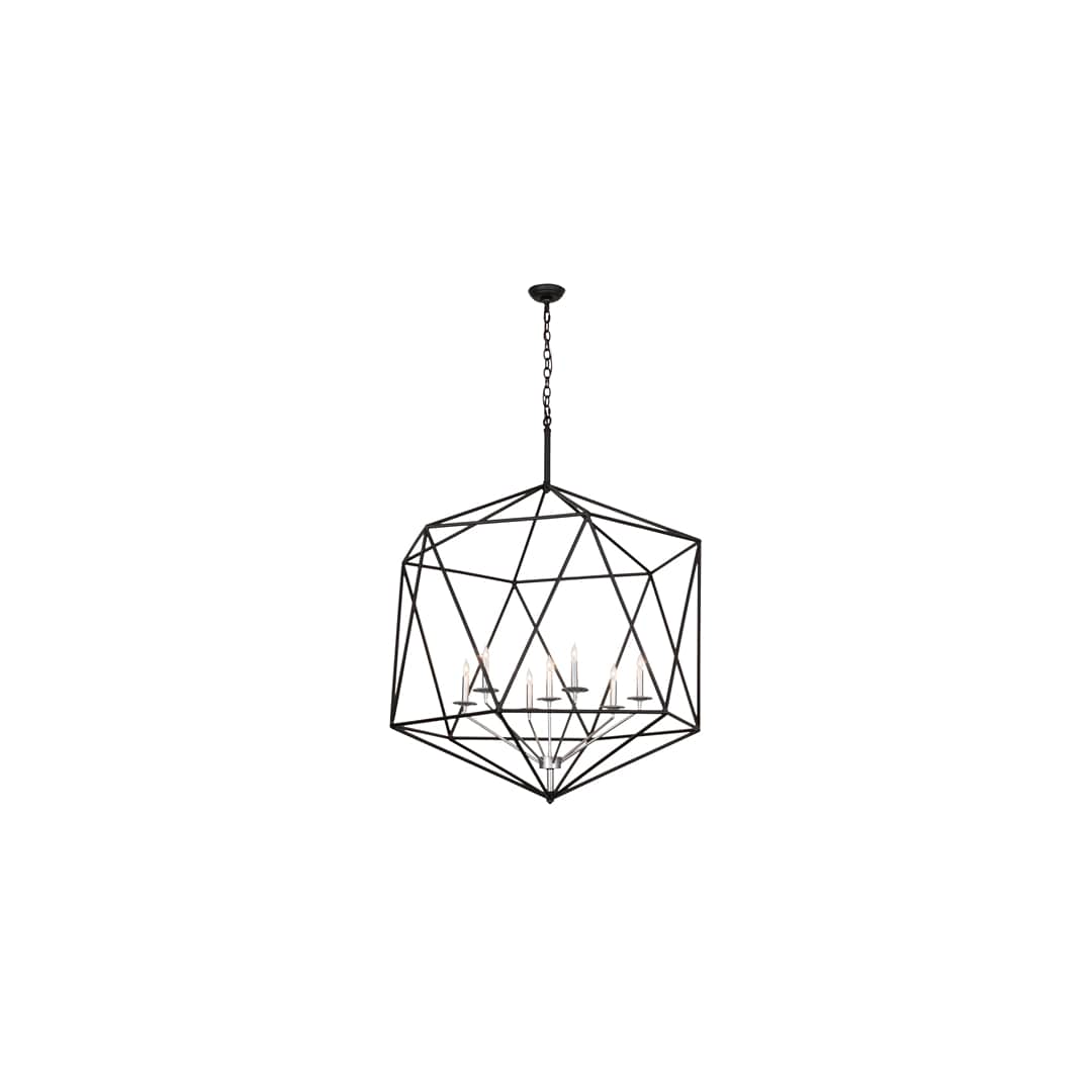 7 Light 42" Wide Taper Candle Pendant