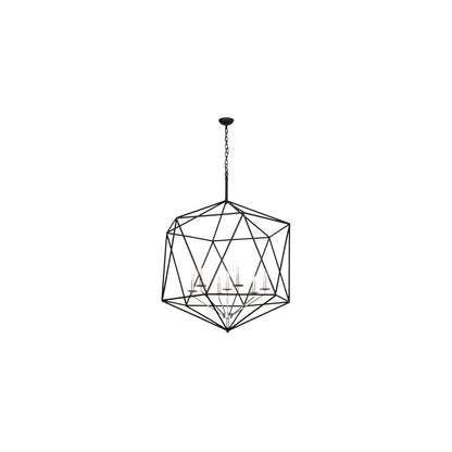 7 Light 42" Wide Taper Candle Pendant