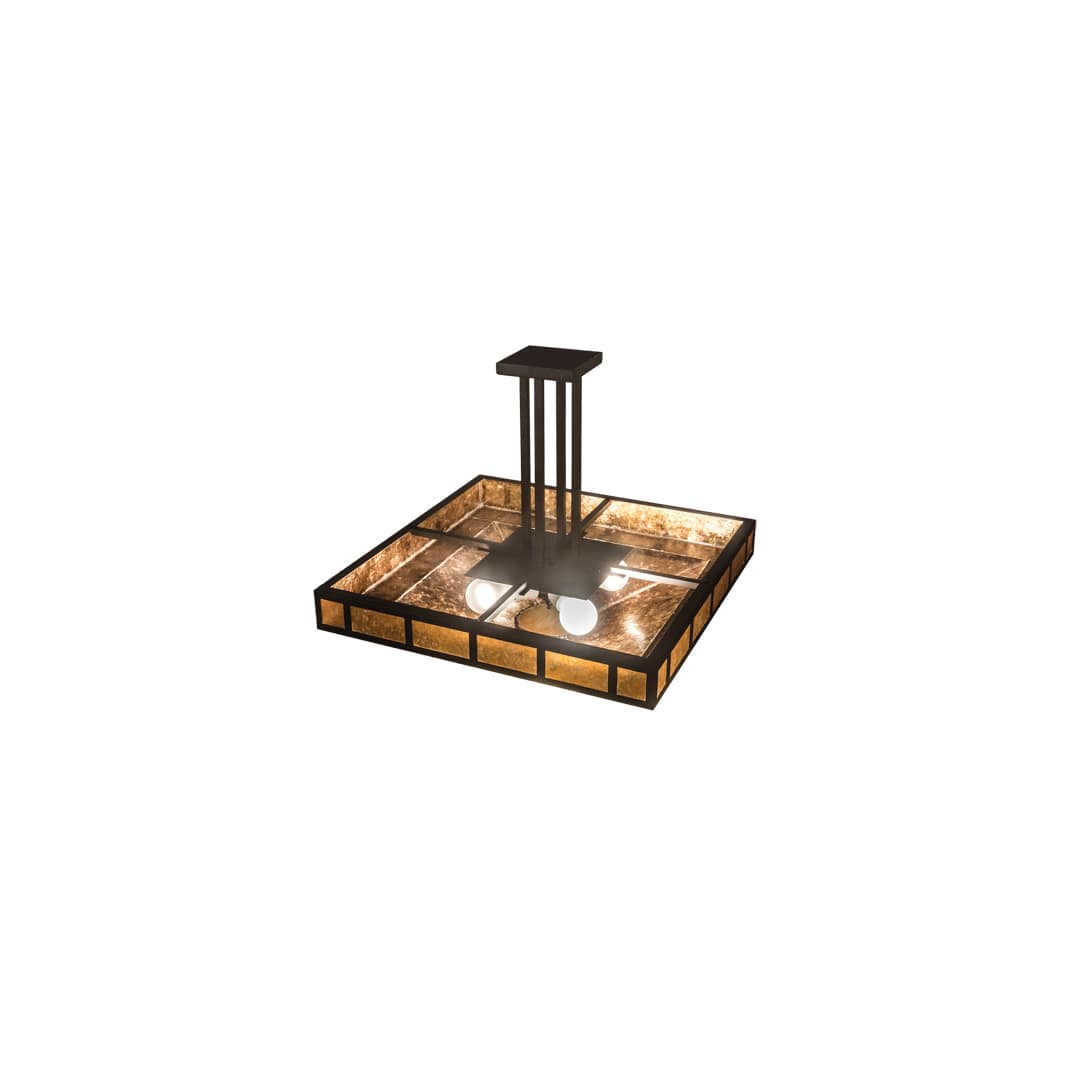 Mission Prime 4 Light 31" Wide Semi-Flush Square Ceiling Fixture