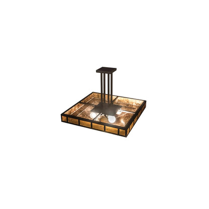 Mission Prime 4 Light 31" Wide Semi-Flush Square Ceiling Fixture