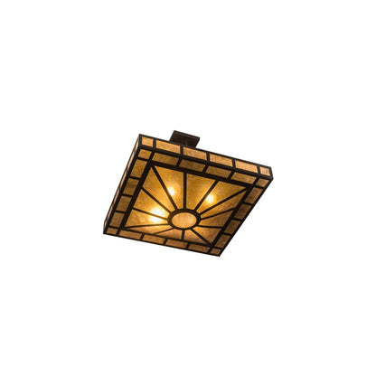 Mission Prime 4 Light 31" Wide Semi-Flush Square Ceiling Fixture
